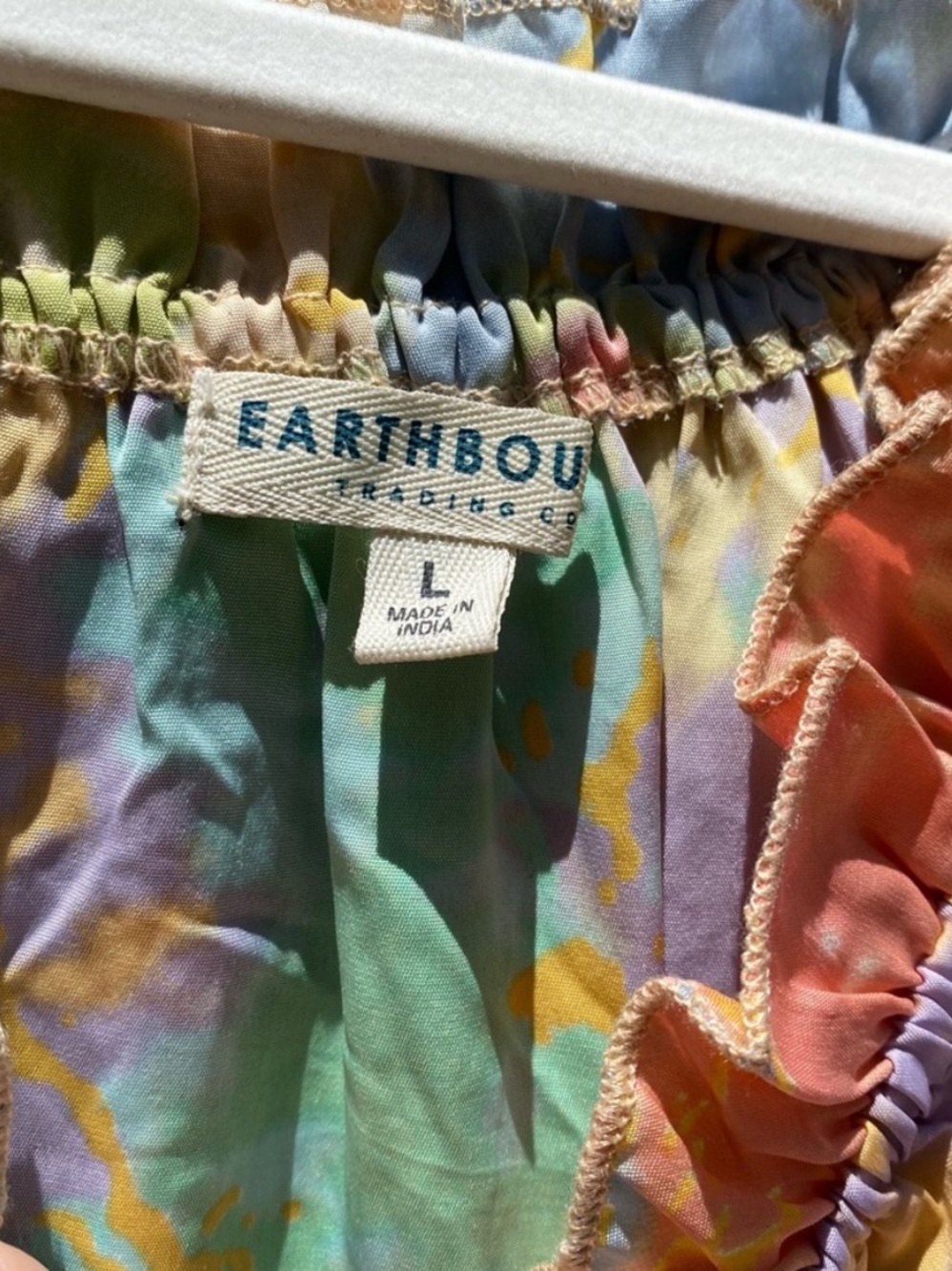 Earthbound Floral Multicolor Maxi Dress large - Picture 7 of 8